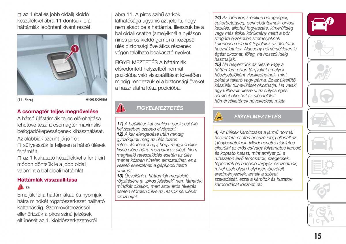 Fiat Tipo sedan Kezelesi utmutato / page 17