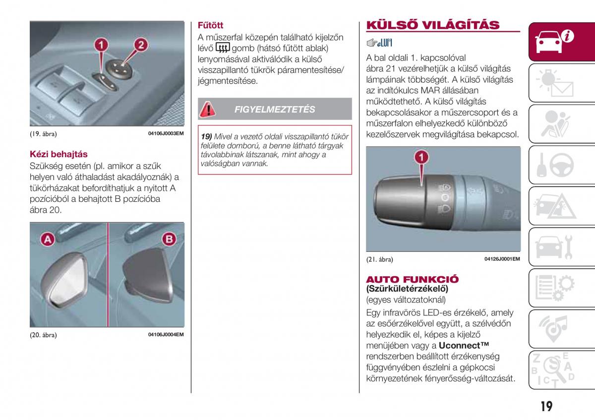 Fiat Tipo sedan Kezelesi utmutato / page 21