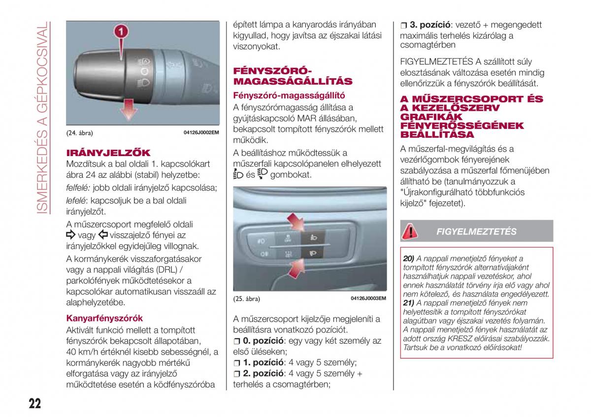 Fiat Tipo sedan Kezelesi utmutato / page 24