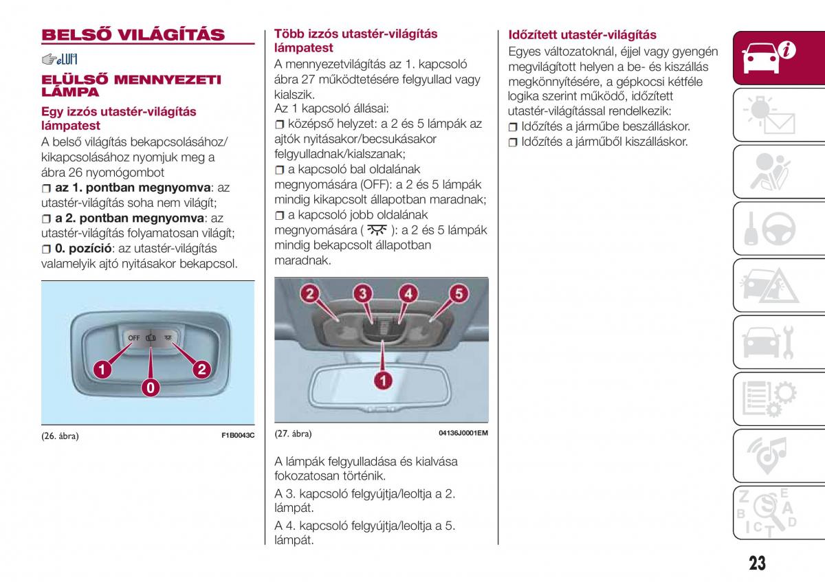 Fiat Tipo sedan Kezelesi utmutato / page 25