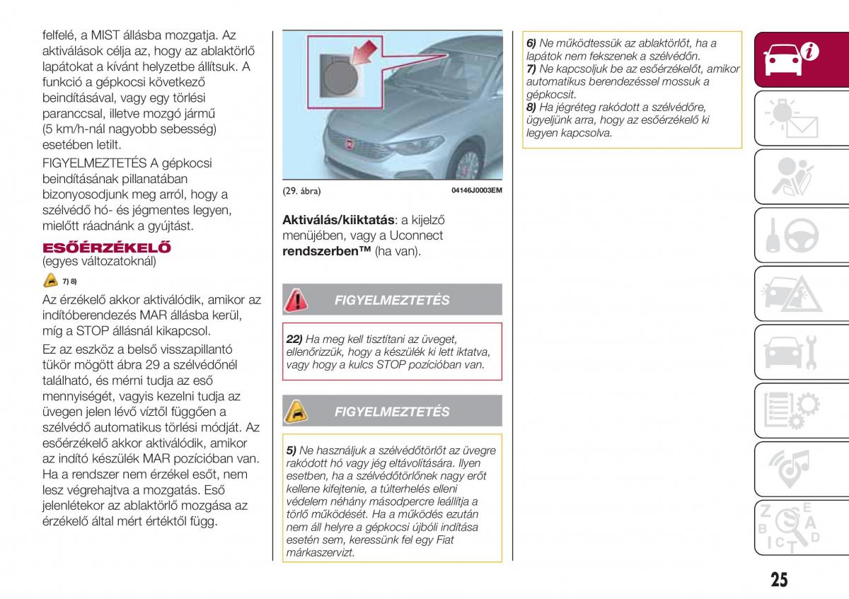 Fiat Tipo sedan Kezelesi utmutato / page 27