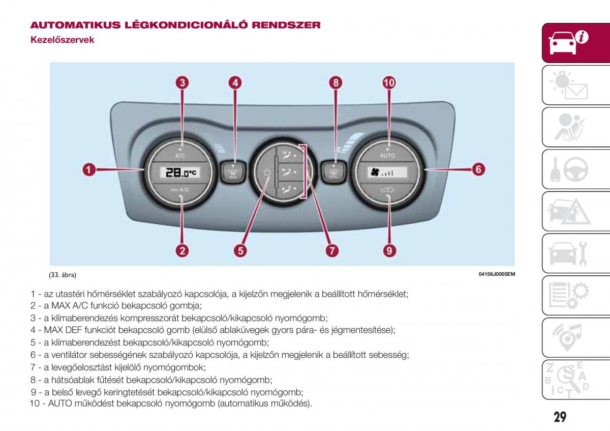 Fiat Tipo sedan Kezelesi utmutato / page 31