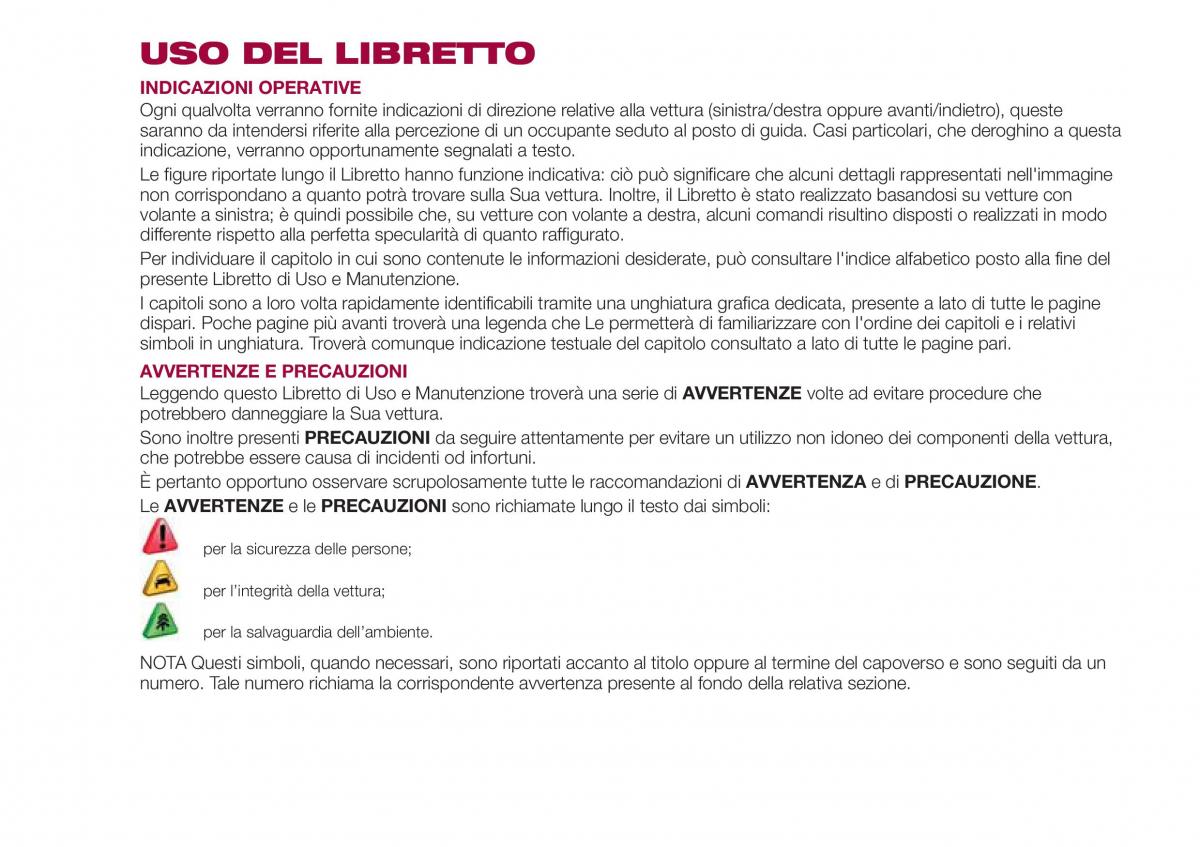 Fiat Tipo sedan manuale del proprietario / page 6