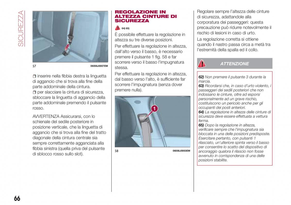 Fiat Tipo sedan manuale del proprietario / page 68