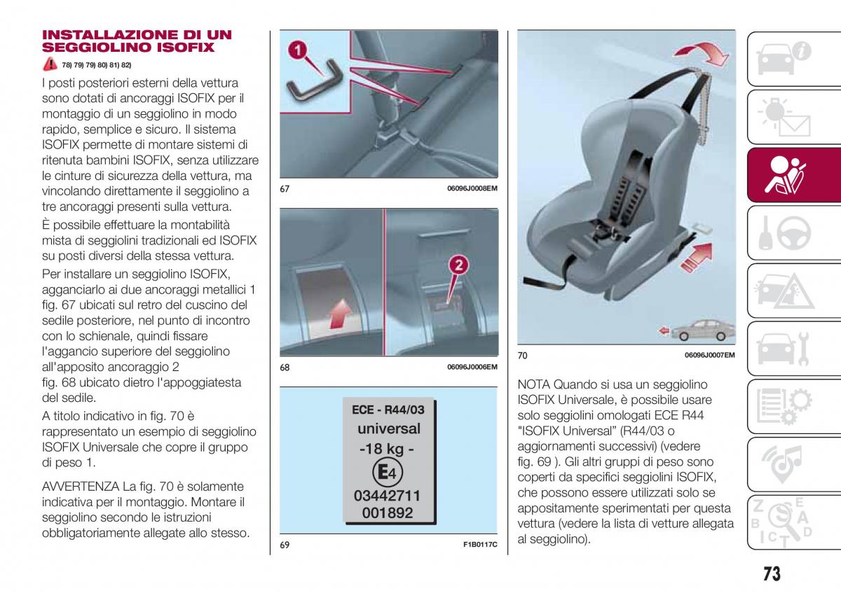 Fiat Tipo sedan manuale del proprietario / page 75