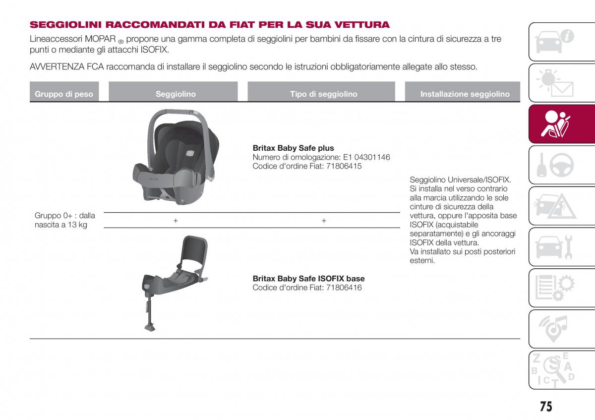 Fiat Tipo sedan manuale del proprietario / page 77