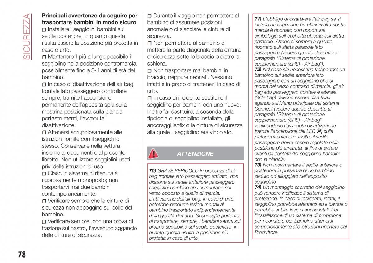 Fiat Tipo sedan manuale del proprietario / page 80