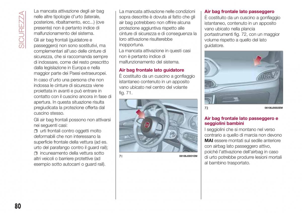 Fiat Tipo sedan manuale del proprietario / page 82