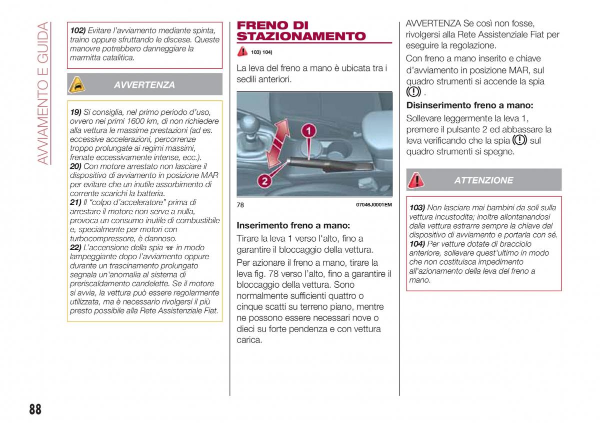 Fiat Tipo sedan manuale del proprietario / page 90