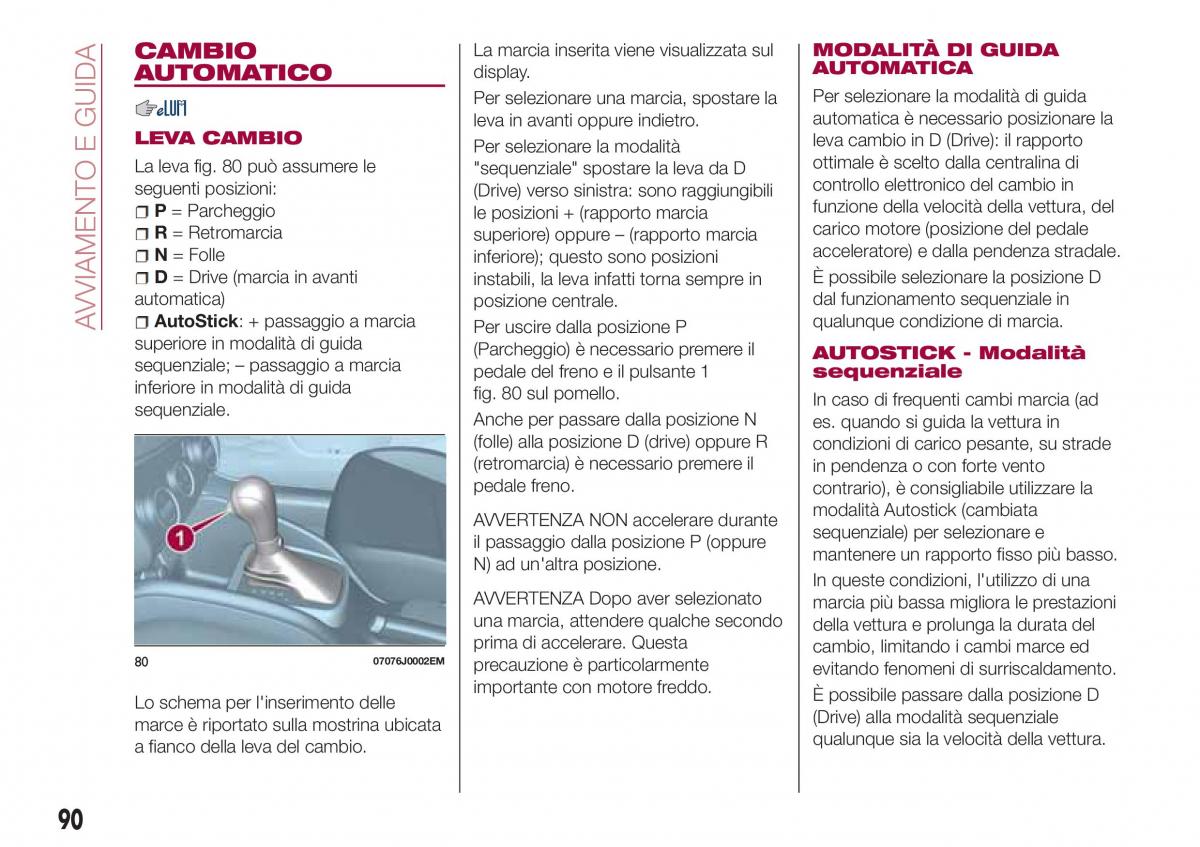 Fiat Tipo sedan manuale del proprietario / page 92