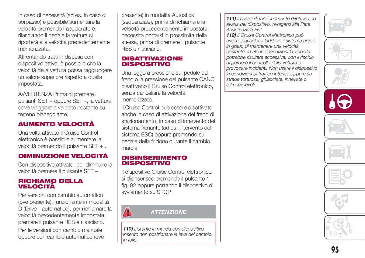 Fiat Tipo sedan manuale del proprietario / page 97