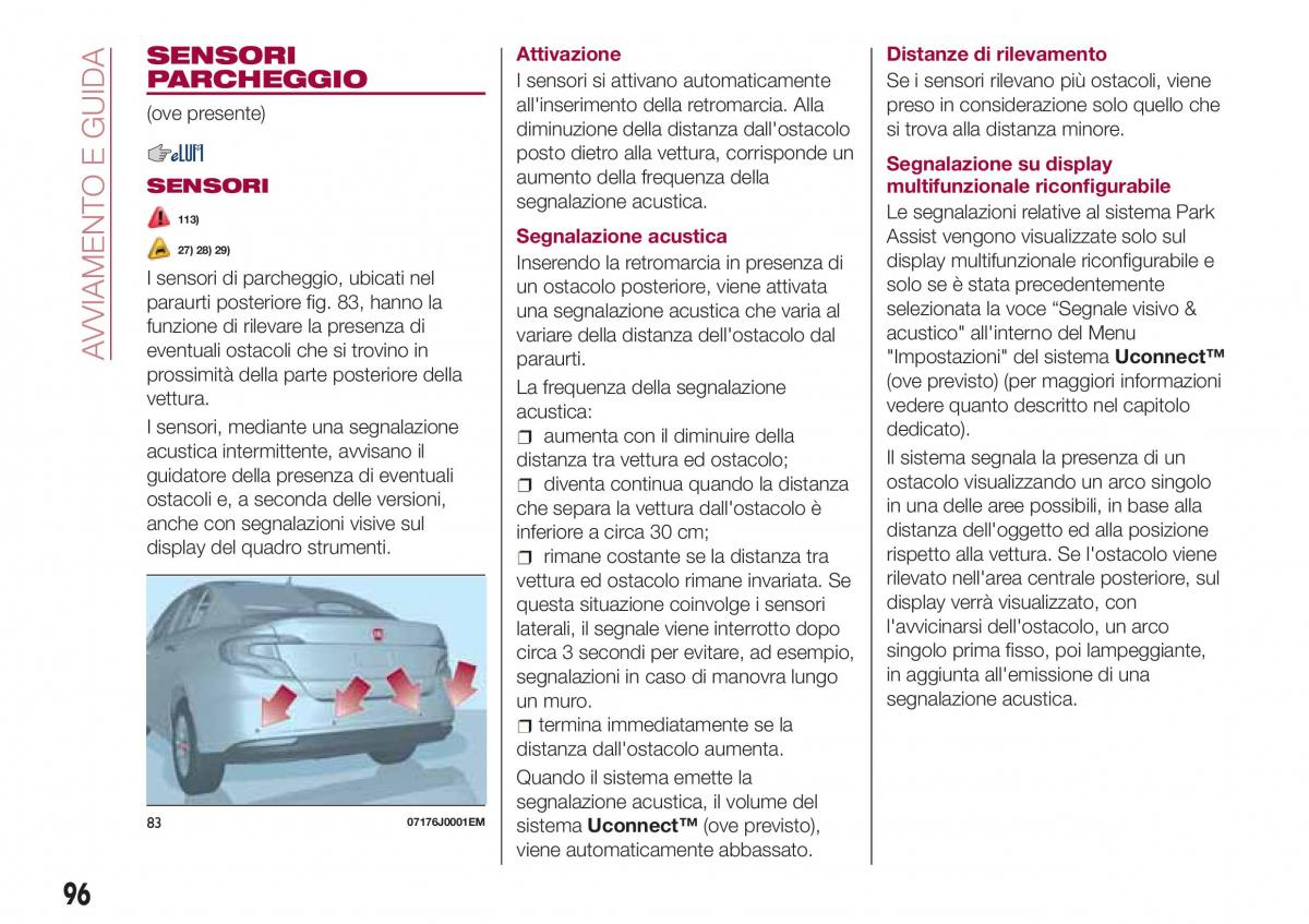 Fiat Tipo sedan manuale del proprietario / page 98