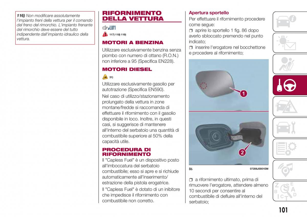 Fiat Tipo sedan manuale del proprietario / page 103