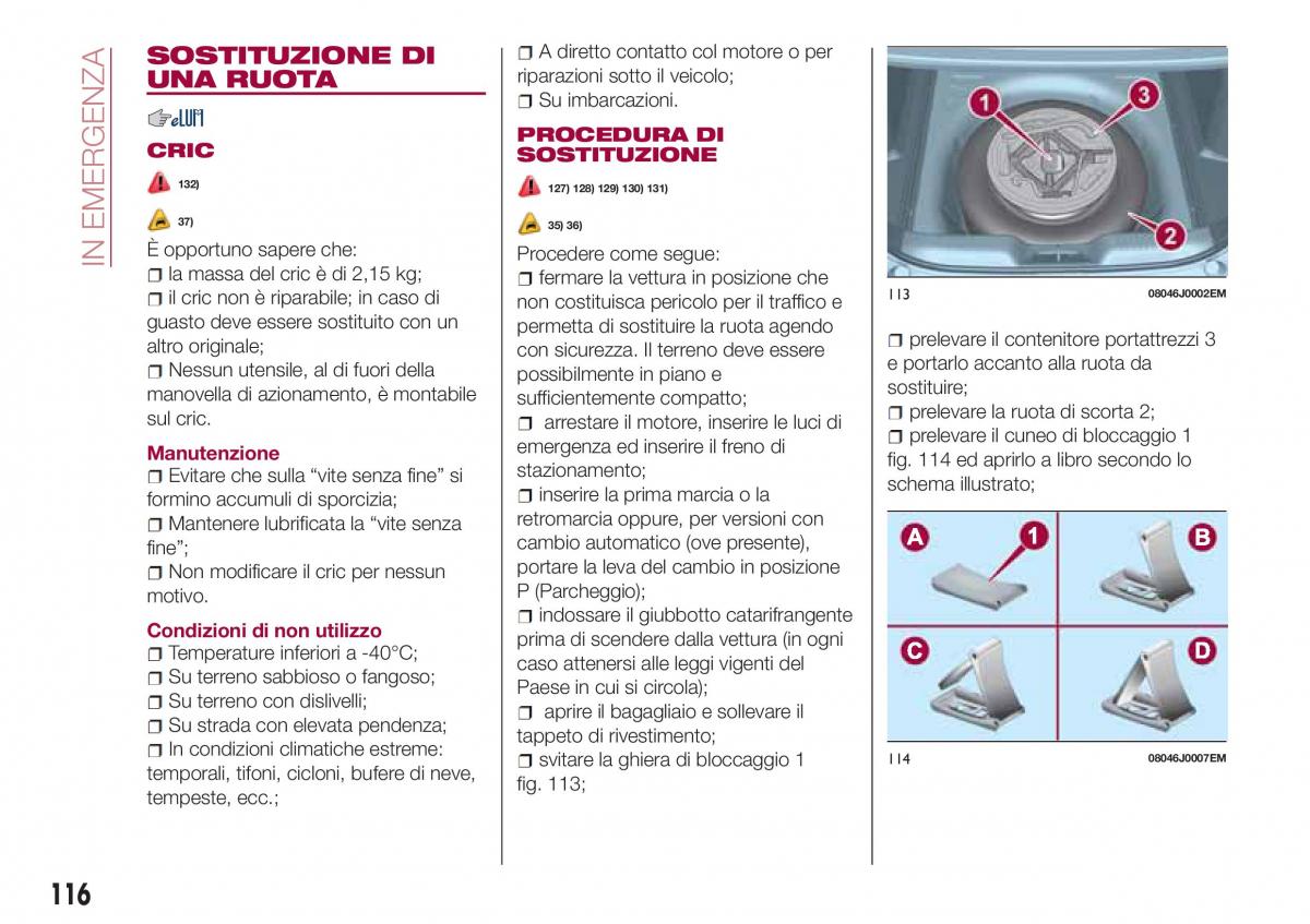 Fiat Tipo sedan manuale del proprietario / page 118