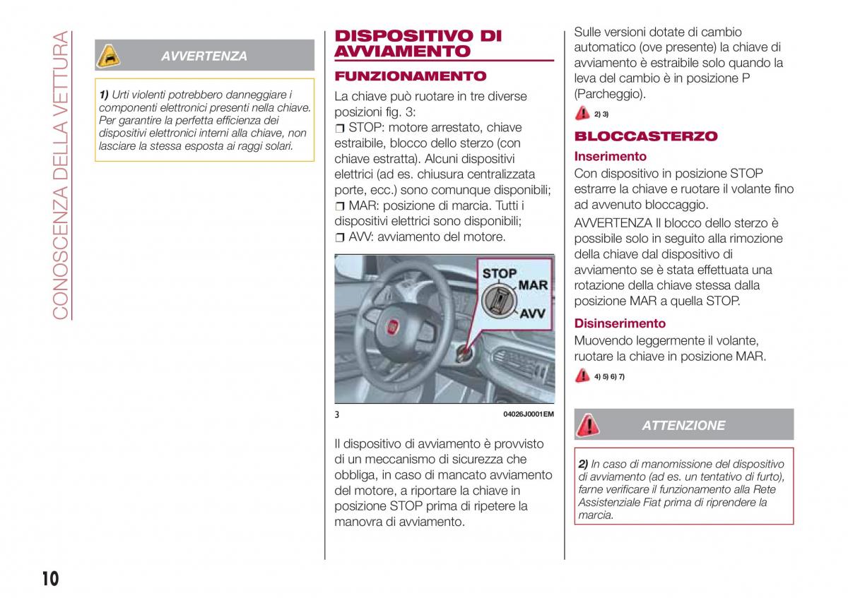 Fiat Tipo sedan manuale del proprietario / page 12