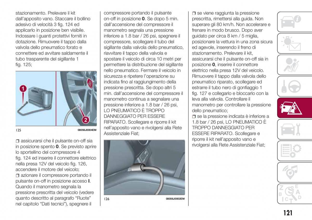 Fiat Tipo sedan manuale del proprietario / page 123