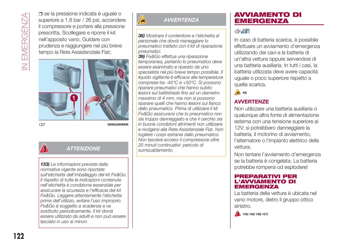 Fiat Tipo sedan manuale del proprietario / page 124