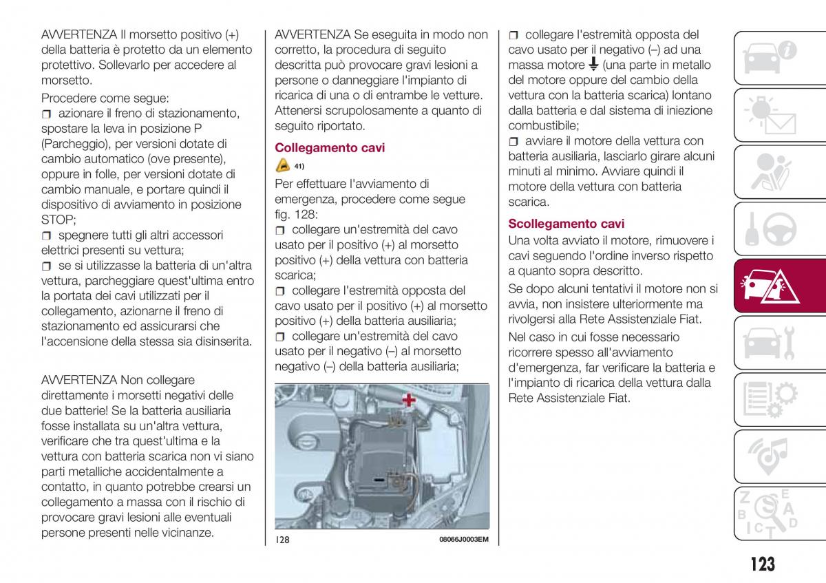 Fiat Tipo sedan manuale del proprietario / page 125