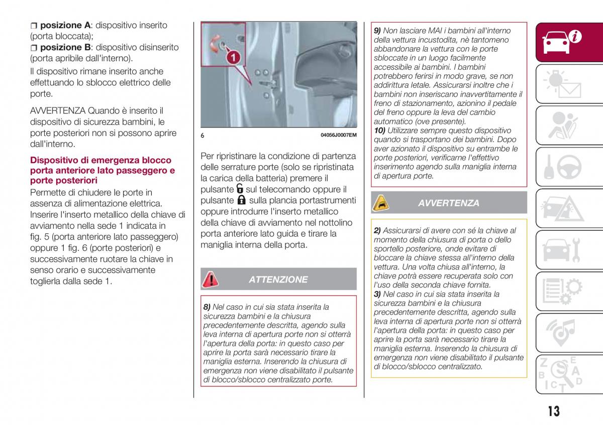 Fiat Tipo sedan manuale del proprietario / page 15