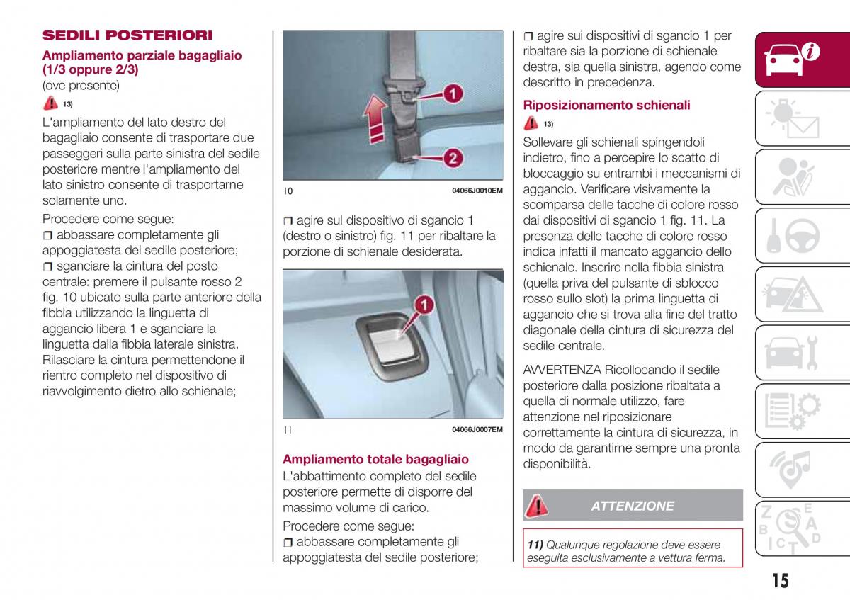 Fiat Tipo sedan manuale del proprietario / page 17