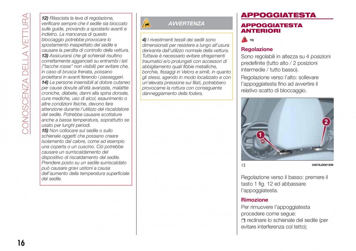 Fiat Tipo sedan manuale del proprietario / page 18