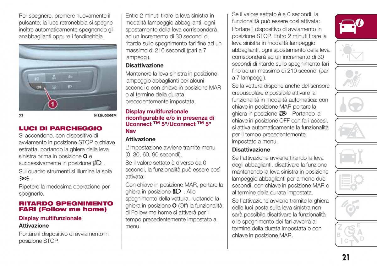 Fiat Tipo sedan manuale del proprietario / page 23