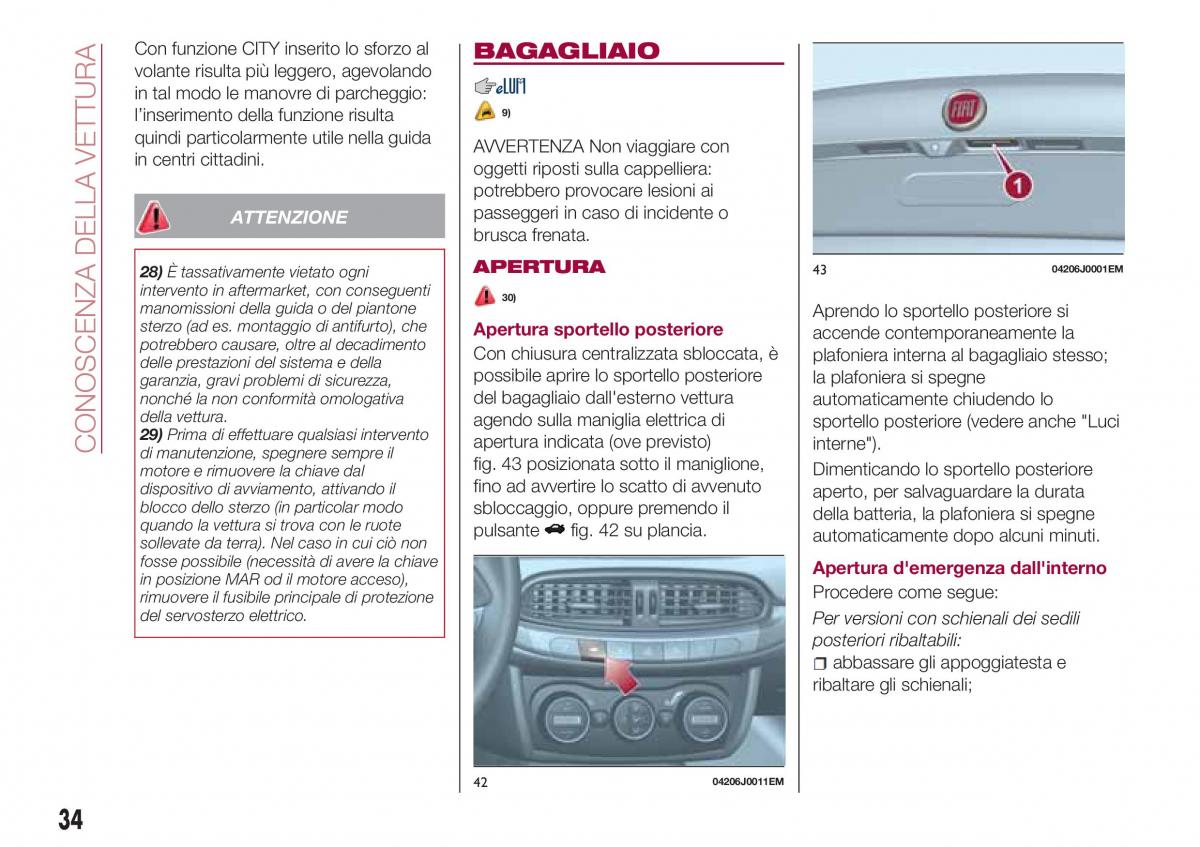 Fiat Tipo sedan manuale del proprietario / page 36