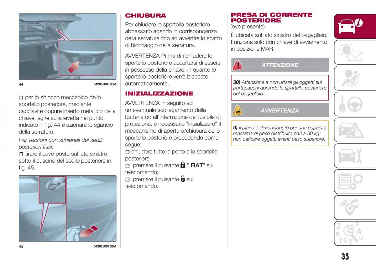 Fiat Tipo sedan manuale del proprietario / page 37