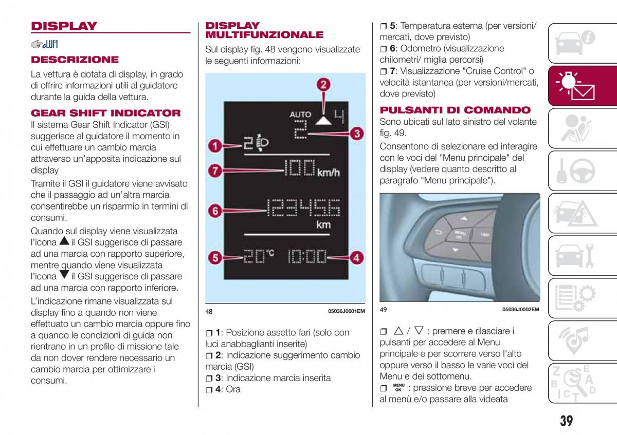 Fiat Tipo sedan manuale del proprietario / page 41