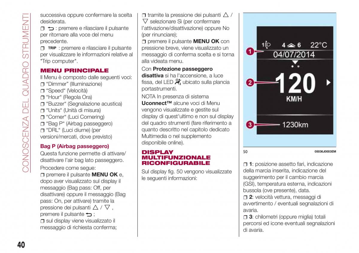 Fiat Tipo sedan manuale del proprietario / page 42