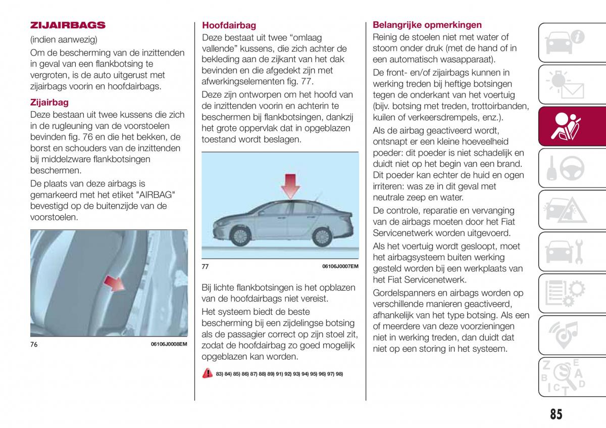 Fiat Tipo sedan handleiding / page 87