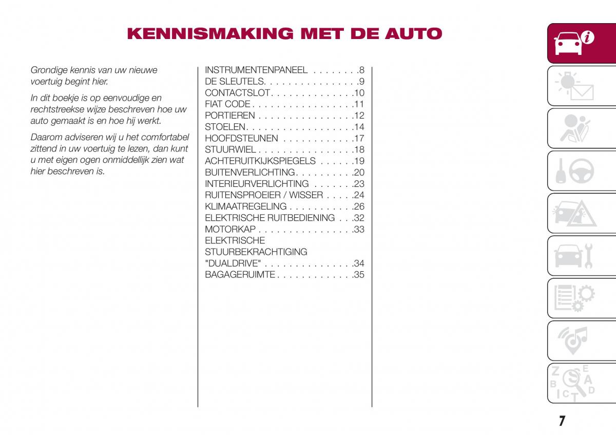 Fiat Tipo sedan handleiding / page 9