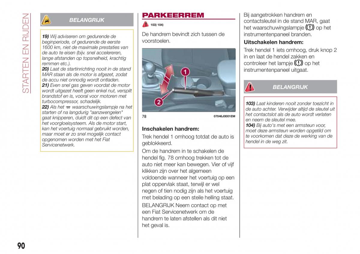 Fiat Tipo sedan handleiding / page 92