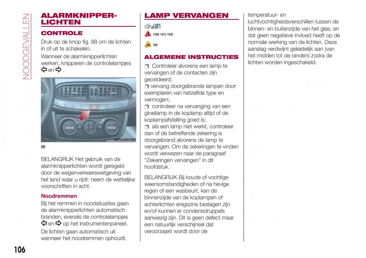 Fiat Tipo sedan handleiding / page 108