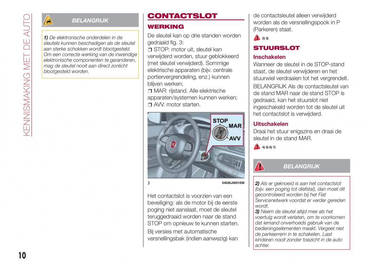 Fiat Tipo sedan handleiding / page 12