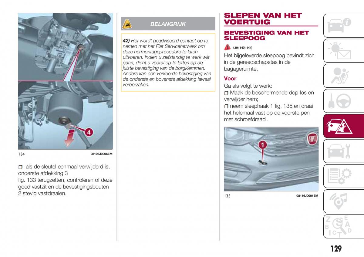 Fiat Tipo sedan handleiding / page 131