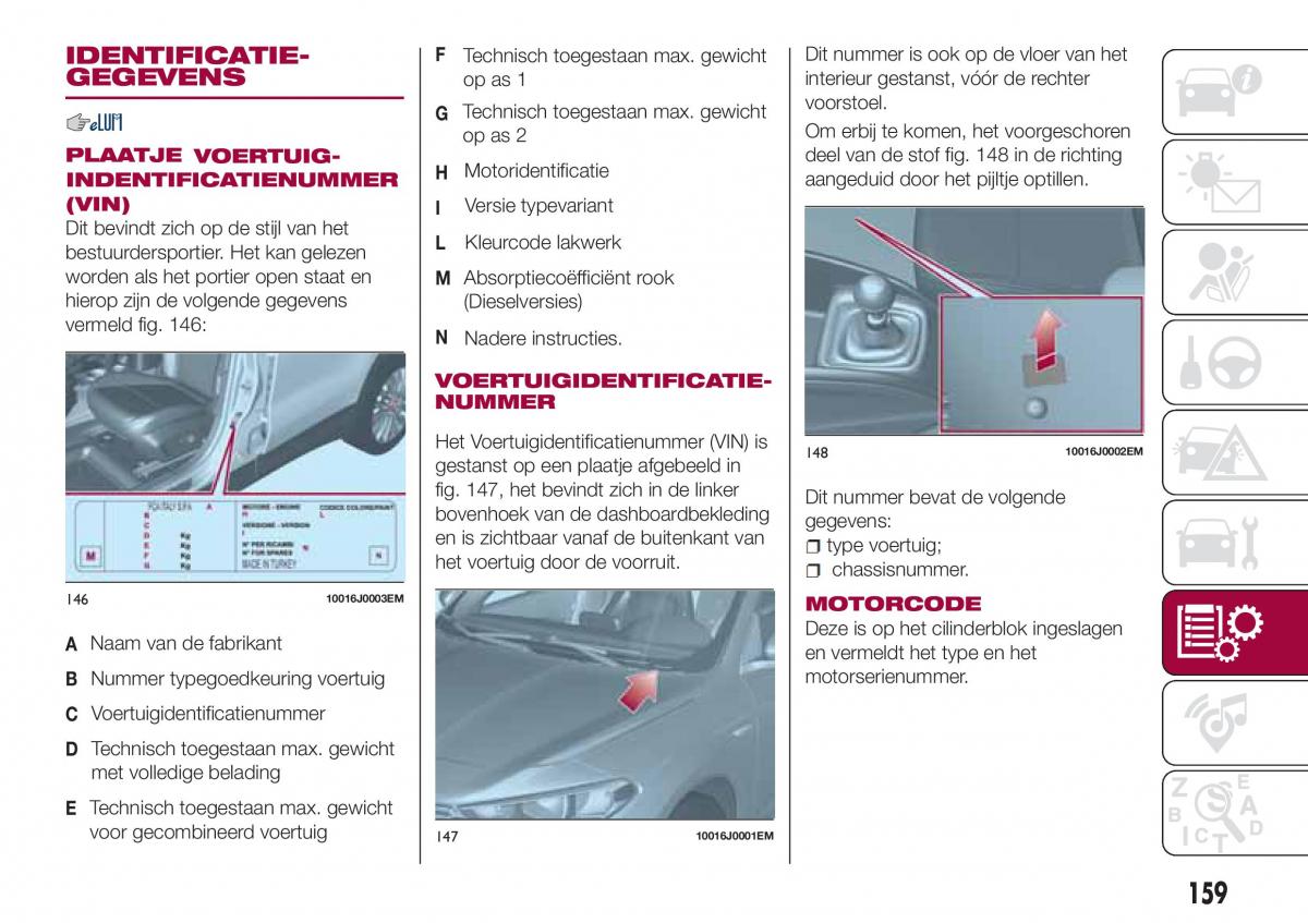 Fiat Tipo sedan handleiding / page 161