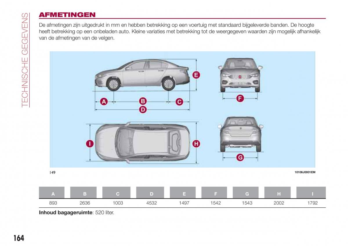 Fiat Tipo sedan handleiding / page 166