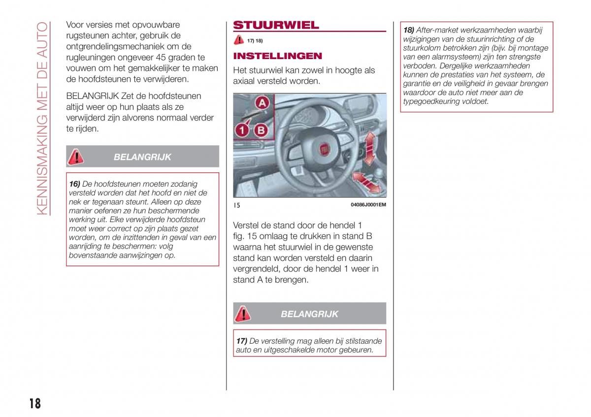 Fiat Tipo sedan handleiding / page 20