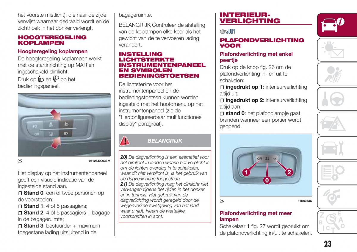 Fiat Tipo sedan handleiding / page 25