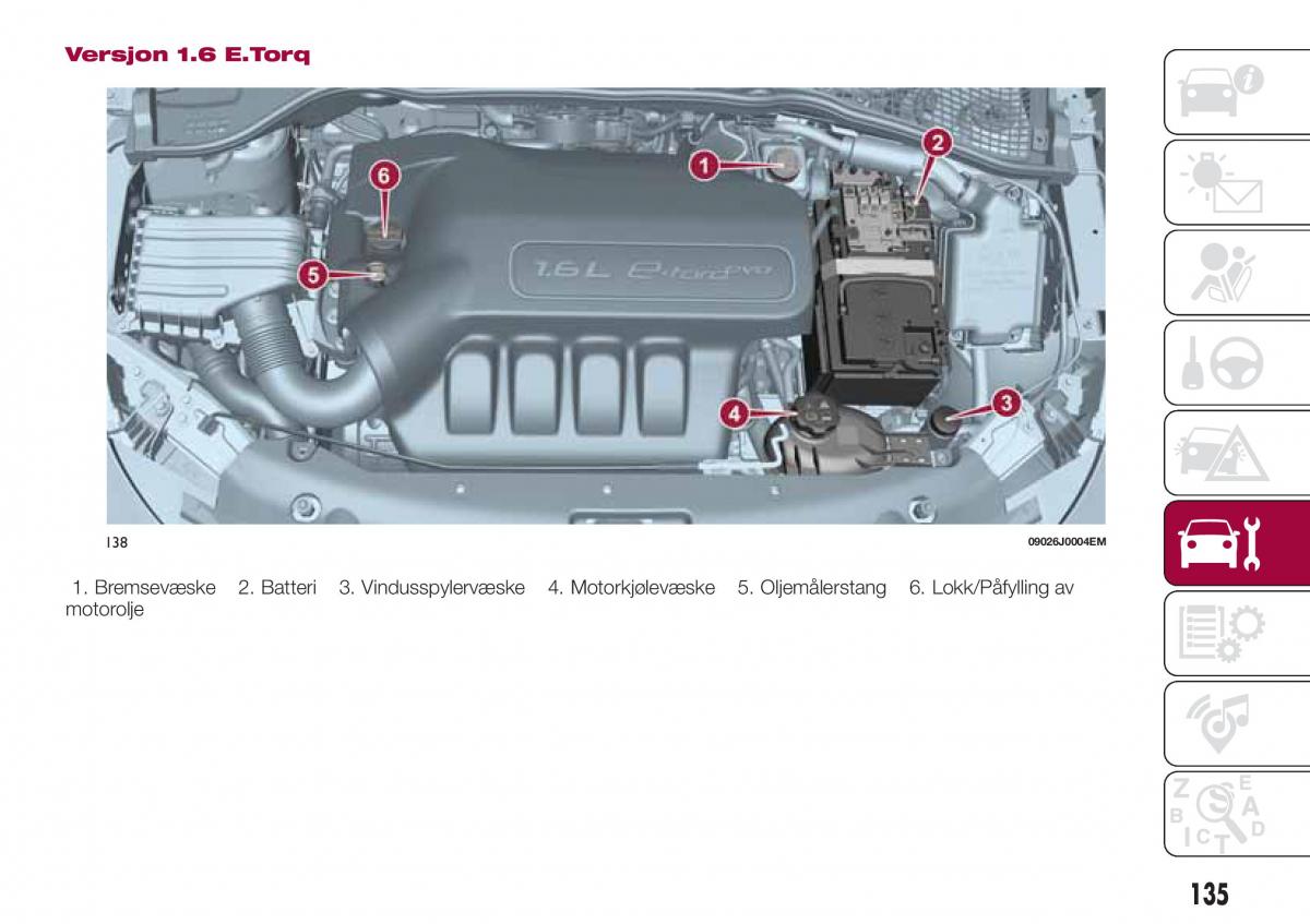 Fiat Tipo sedan bruksanvisningen / page 137