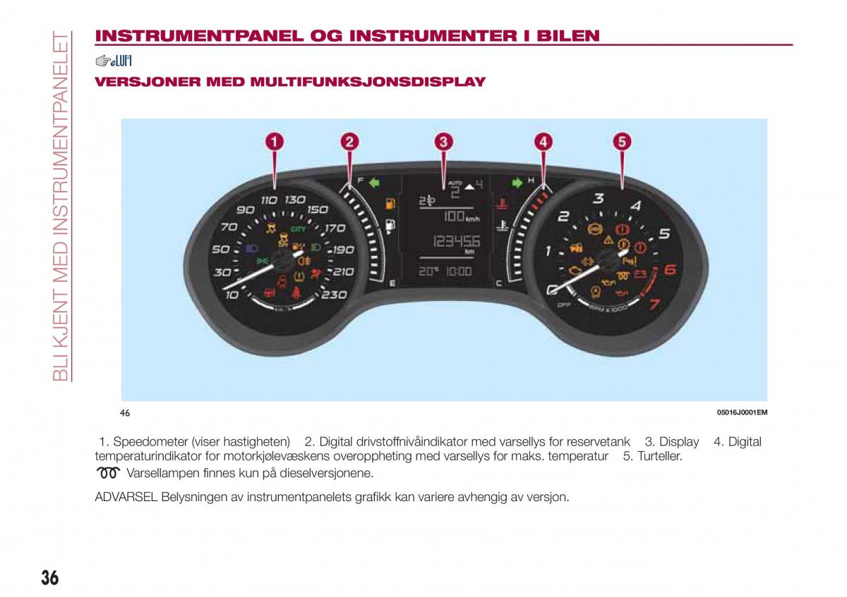 Fiat Tipo sedan bruksanvisningen / page 38