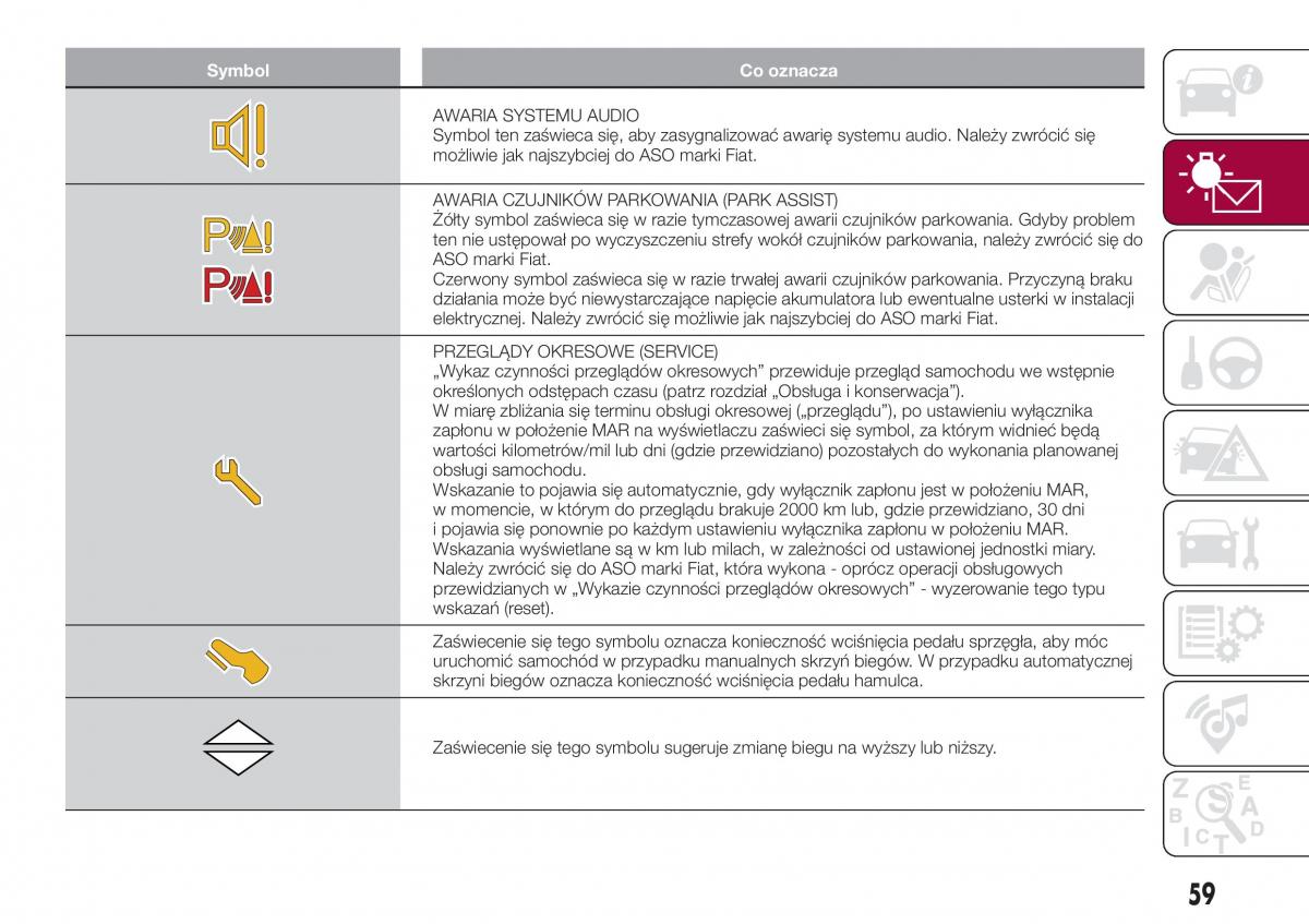 Fiat Tipo sedan instrukcja obslugi / page 61