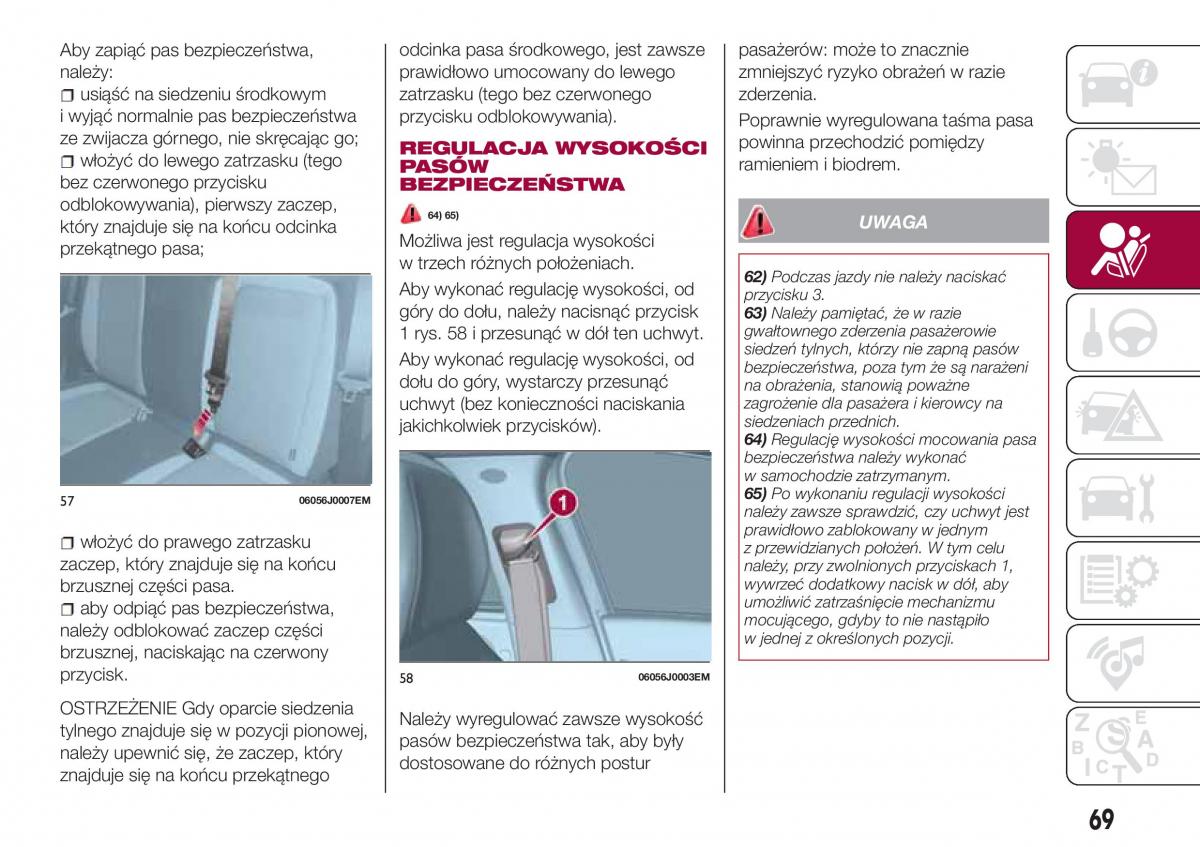 Fiat Tipo sedan instrukcja obslugi / page 71