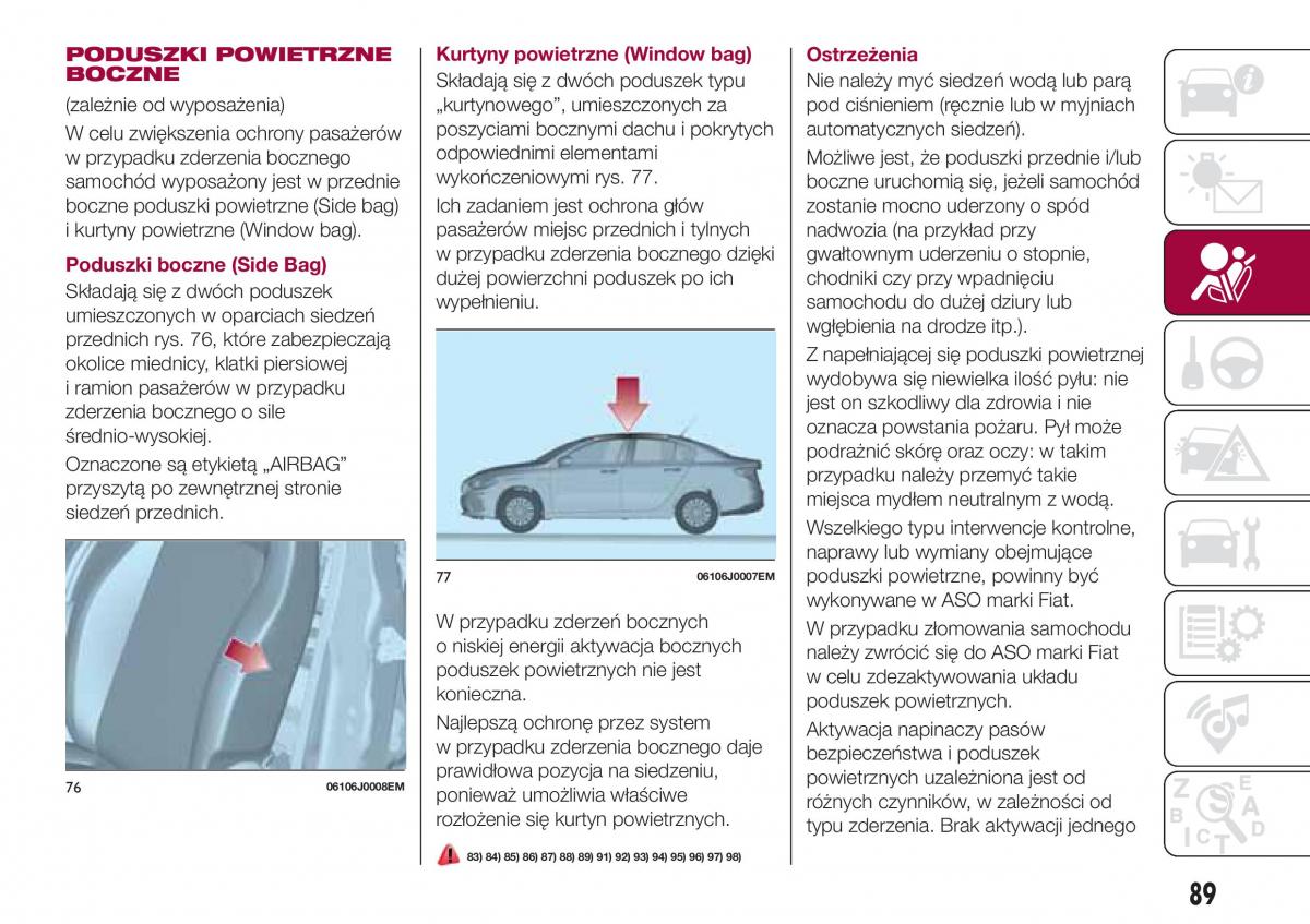 Fiat Tipo sedan instrukcja obslugi / page 91