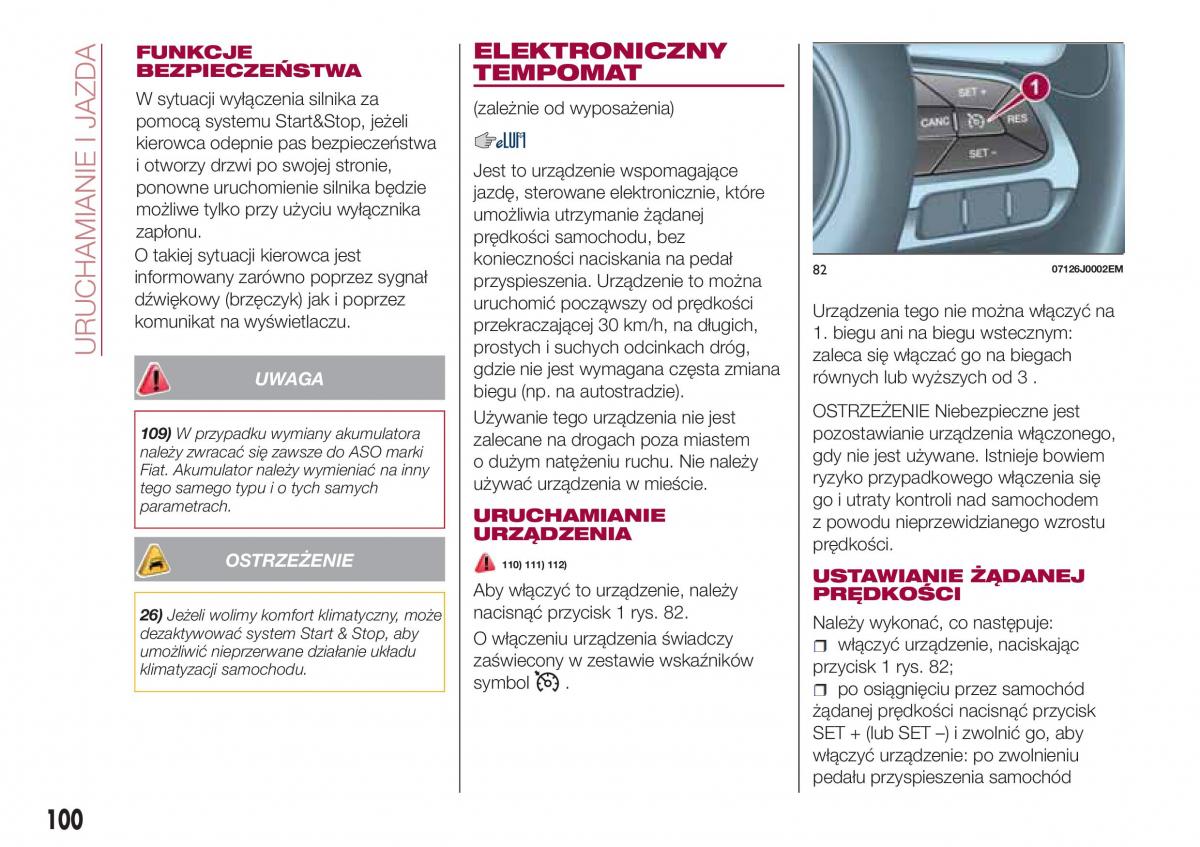 Fiat Tipo sedan instrukcja obslugi / page 102