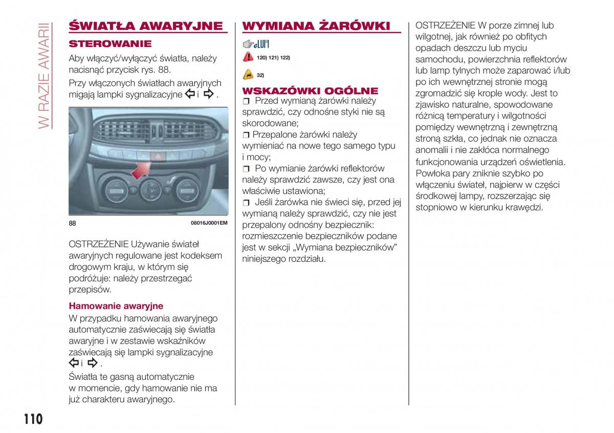 Fiat Tipo sedan instrukcja obslugi / page 112