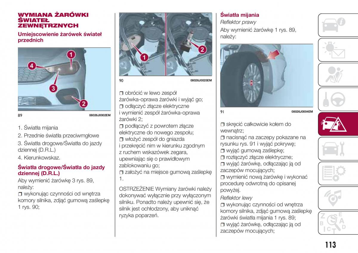 Fiat Tipo sedan instrukcja obslugi / page 115