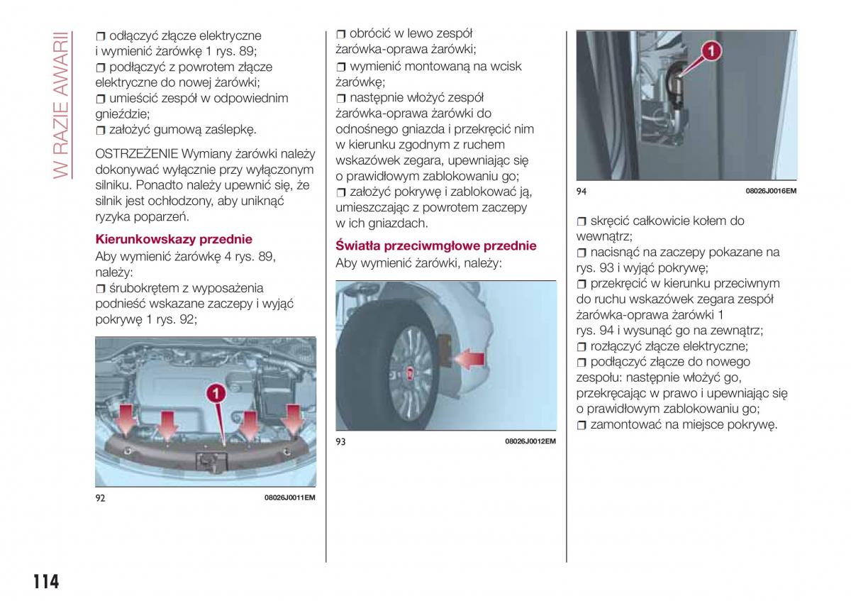 Fiat Tipo sedan instrukcja obslugi / page 116