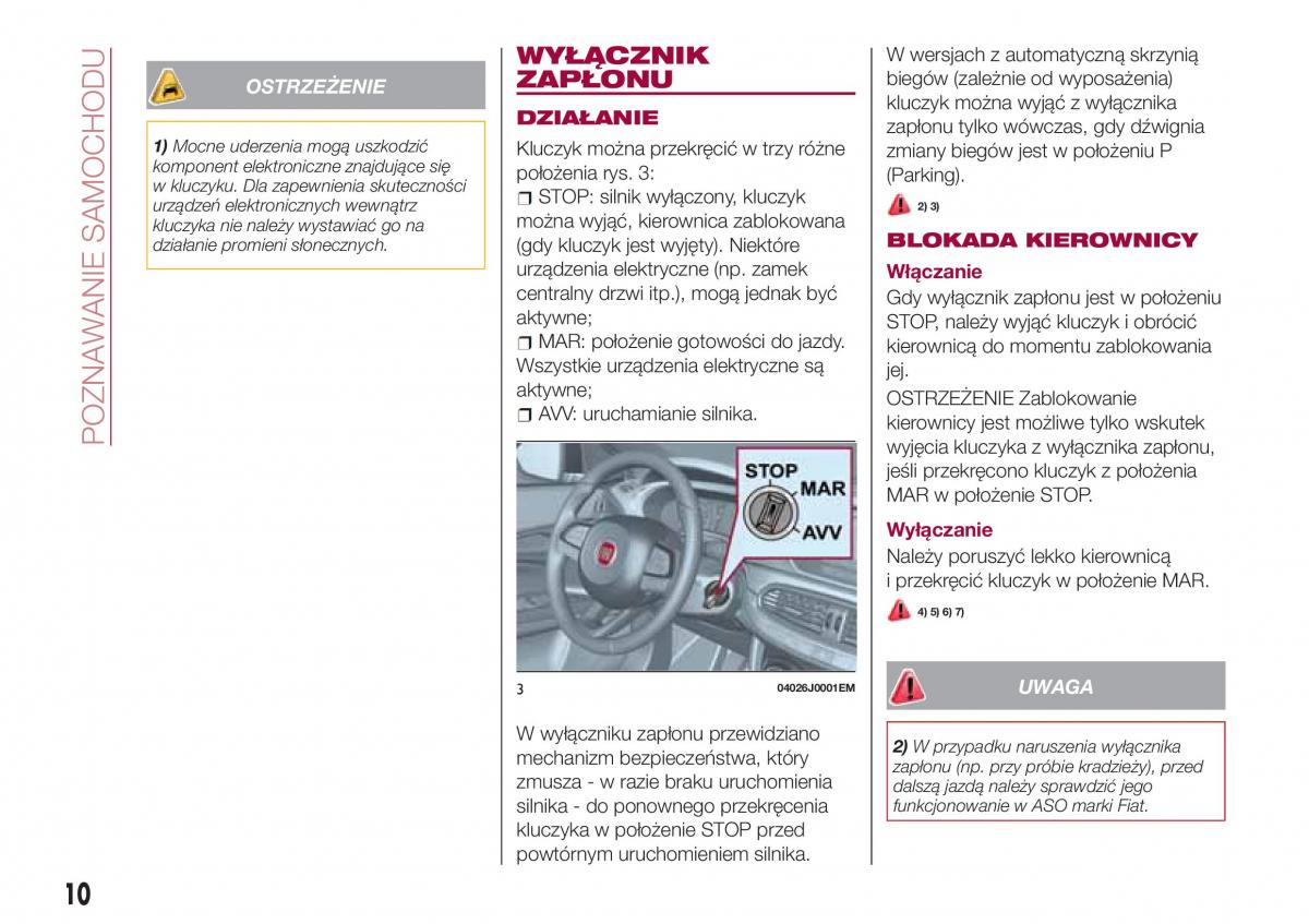 Fiat Tipo sedan instrukcja obslugi / page 12